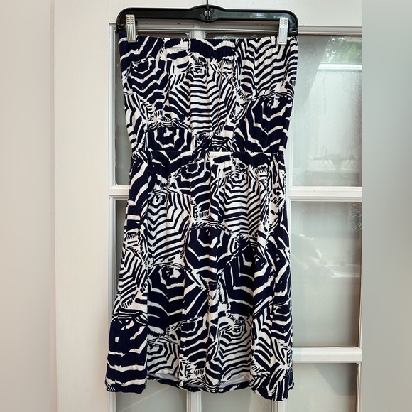 Lilly Pulitzer Blue White Oh Cabana Boy Umbrella Sleeveless Dress Size Small S - Picture 4 of 10